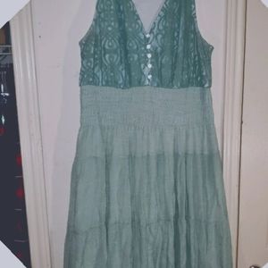 Women's Corchet Tiered Maxi Dress